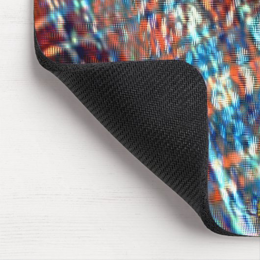 Blaue und braune Schlaganfälle rustikal in seidig  Mousepad (Ecke)