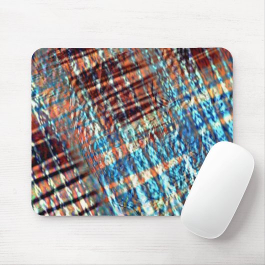 Blaue und braune Schlaganfälle rustikal in seidig Mousepad (Mit Mouse)