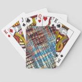 Blaue und braune Schlaganfälle rustikal in seidig  Spielkarten (Rückseite)