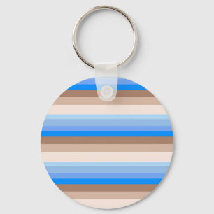 Blaue und braune Streifen Schlüsselanhänger