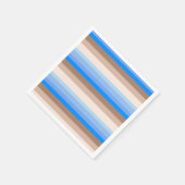 Blaue und braune Streifen Serviette (Ecke)