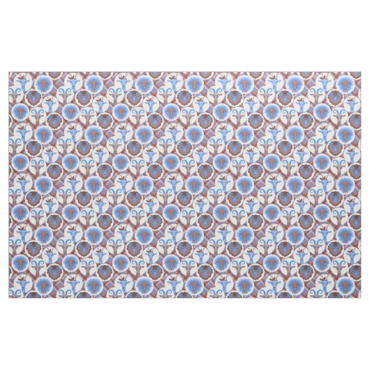 Blaue und braune Ziegen - GetYerGoat™ Stoff (Fat Quarter (45,7 x 55,9 cm))