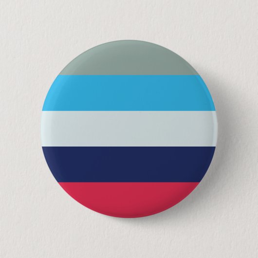 Blaue und Burgunder Streifen Button (Vorderseite)