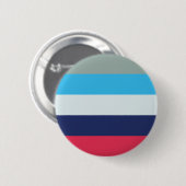 Blaue und Burgunder Streifen Button (Vorne & Hinten)
