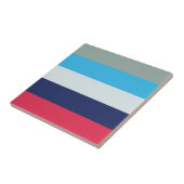 Blaue und Burgunder Streifen Fliese (Seite)