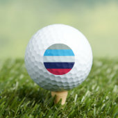 Blaue und Burgunder Streifen Golfball (Insitu T-Shirt)