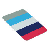 Blaue und Burgunder Streifen Magnet (Rechte Seite)