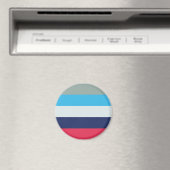 Blaue und Burgunder Streifen Magnet (In Situ (Geschirrspüler))