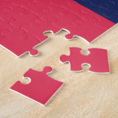 Blaue und Burgunder Streifen Puzzle (Seite)