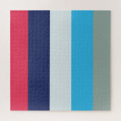 Blaue und Burgunder Streifen Puzzle (Horizontal)
