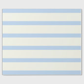 Blaue und cremefarbene Bleistift-Streifen Geschenkpapier (Flach)