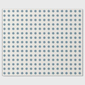 Blaue und cremefarbene Daisy Geschenkpapier (Flach)