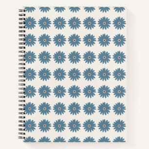 Blaue und cremefarbene Daisy Notizblock