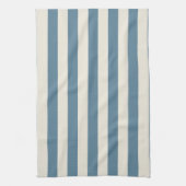 Blaue und cremefarbene vertikale Streifen Geschirrtuch (Vertikal)