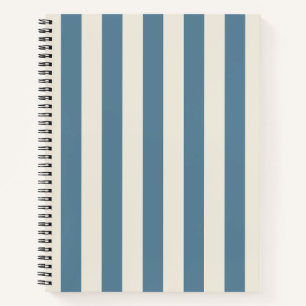 Blaue und cremefarbene vertikale Streifen Notizblock