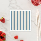 Blaue und cremefarbene vertikale Streifen Serviette (Beispiel)
