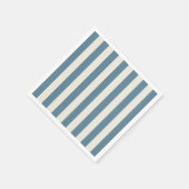 Blaue und cremefarbene vertikale Streifen Serviette (Ecke)