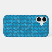 blaue und Denim-Schichtpunkte iPhone 16 Hülle (Rückseite (Horizontal))