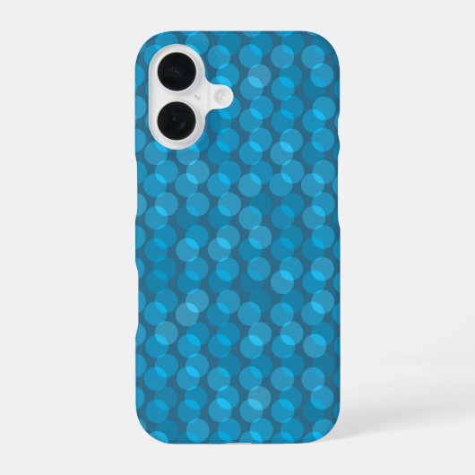 blaue und Denim-Schichtpunkte iPhone 16 Hülle (Rückseite)