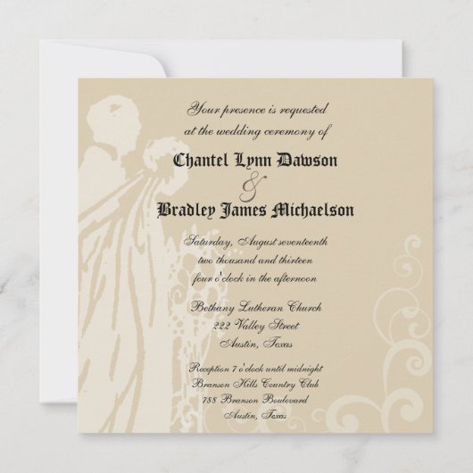 Blaue und Elfenbein-einst Einladung (Rückseite)