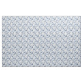 Blaue und Elfenbeinlandschaft Stoff (Yard (91,4 cm))