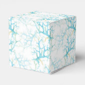 Blaue und gelbe Algen und Korallen Geschenkschachtel (Rückseite)