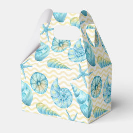 Blaue und gelbe Algen und Korallen Geschenkschachtel