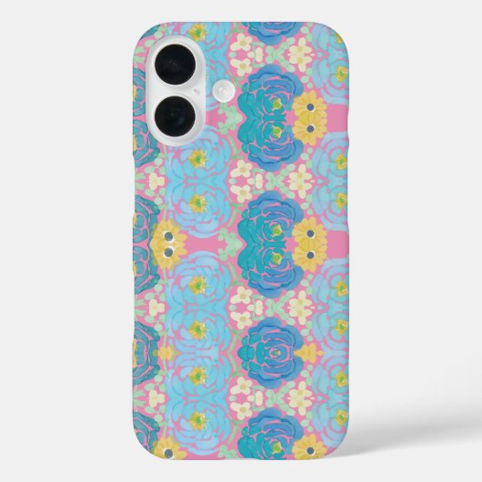 Blaue und gelbe Aquarell-Blumen Case-Mate iPhone Hülle (Rückseite)