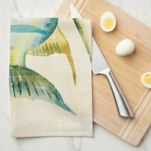 Blaue und gelbe Aquarienfische Handtuch (Viertel Falte)