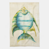 Blaue und gelbe Aquarienfische Handtuch (Vertikal)