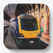 Blaue und gelbe Bahn in York Pappteller (Vorderseite)