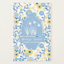 Blaue und gelbe benutzerdefinierte Monogramm-Name