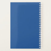 Blaue und gelbe benutzerdefinierte Monogramm-Name Planer (Rückseite)