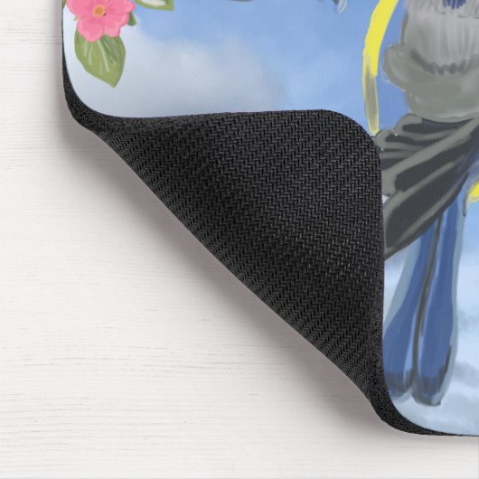 Blaue und gelbe Blauvögel Mousepad (Ecke)