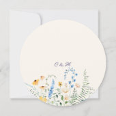 Blaue und gelbe botanische Hochzeit - Save the Dat Date (Rückseite)