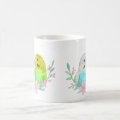 Blaue und Gelbe Budgie Parakeets Vogelliebhaber Ge Kaffeetasse (Mittel)
