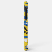 Blaue und gelbe Camouflage Case-Mate iPhone Hülle (Hinten/Links)