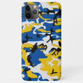 Blaue und gelbe Camouflage Case-Mate iPhone Hülle (Rückseite)