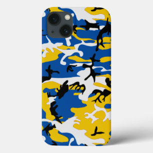 Blaue und gelbe Camouflage Case-Mate iPhone Hülle