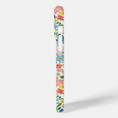 Blaue und gelbe Ditsy-Blumen monogrammiert Case-Mate iPhone Hülle (Rückseite / Links)