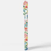Blaue und gelbe Ditsy-Blumen monogrammiert Case-Mate iPhone Hülle (Rückseite / Links)