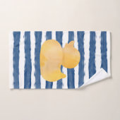 Blaue und gelbe Ente Wasserfarbe Badhandtuch Set (Handtuch)