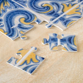 Blaue und gelbe Fliesen, Portugal Puzzle (Seite)