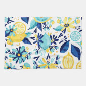 Blaue und gelbe Früchte und Blume Handtuch (Horizontal)