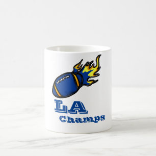 BLAUE UND GELBE FUSSBALLS KAFFEETASSE