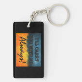 Blaue und gelbe Gestaltung der ukrainischen Flagge Schlüsselanhänger (Rückseite)