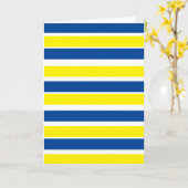 Blaue und gelbe gestreifte Karte! Löschen Sie nach Karte (Gelbe Blume)