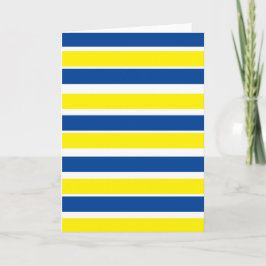 Blaue und gelbe gestreifte Karte! Löschen Sie nach Karte