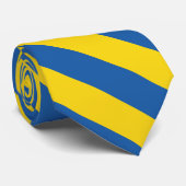 Blaue und gelbe gestreifte ukrainische Fahne Krawatte (Gerollt)