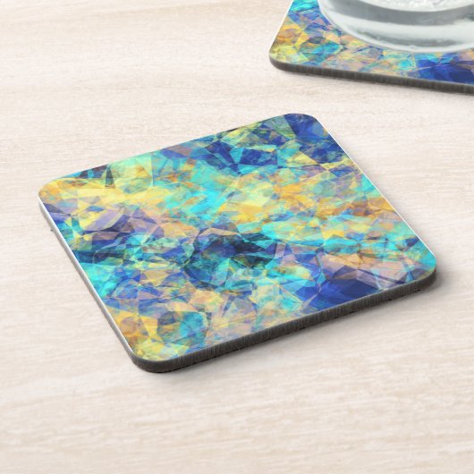 Blaue und gelbe Gewebe Untersetzer (Linke Seite)